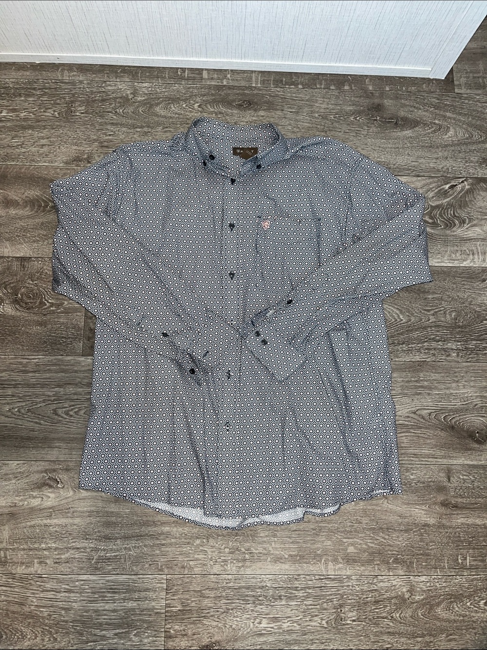 Ariat Men's Navy Geometric Button-Down Shirt